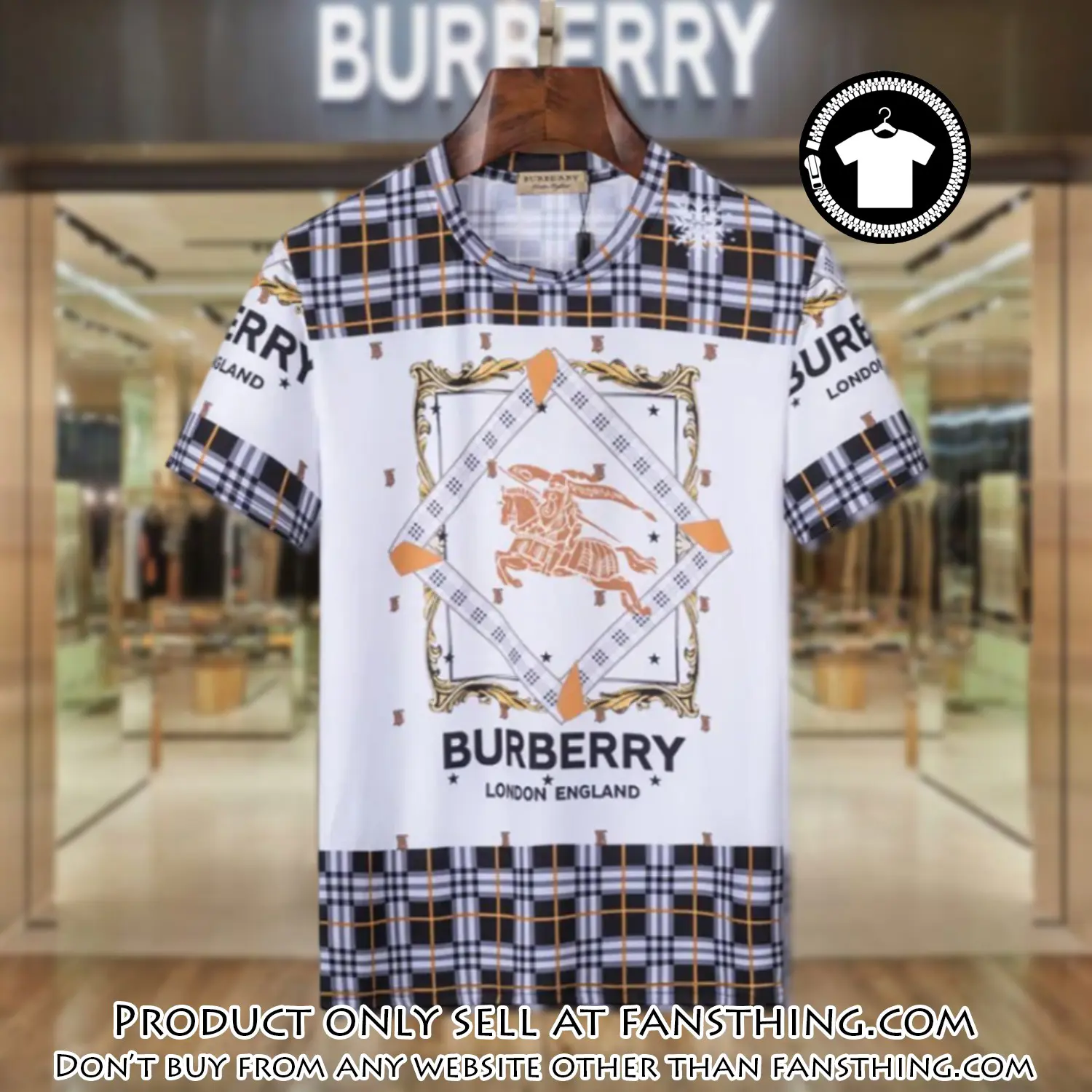 Burberry london england luxury brand tshirt outfit for men women fst5836053